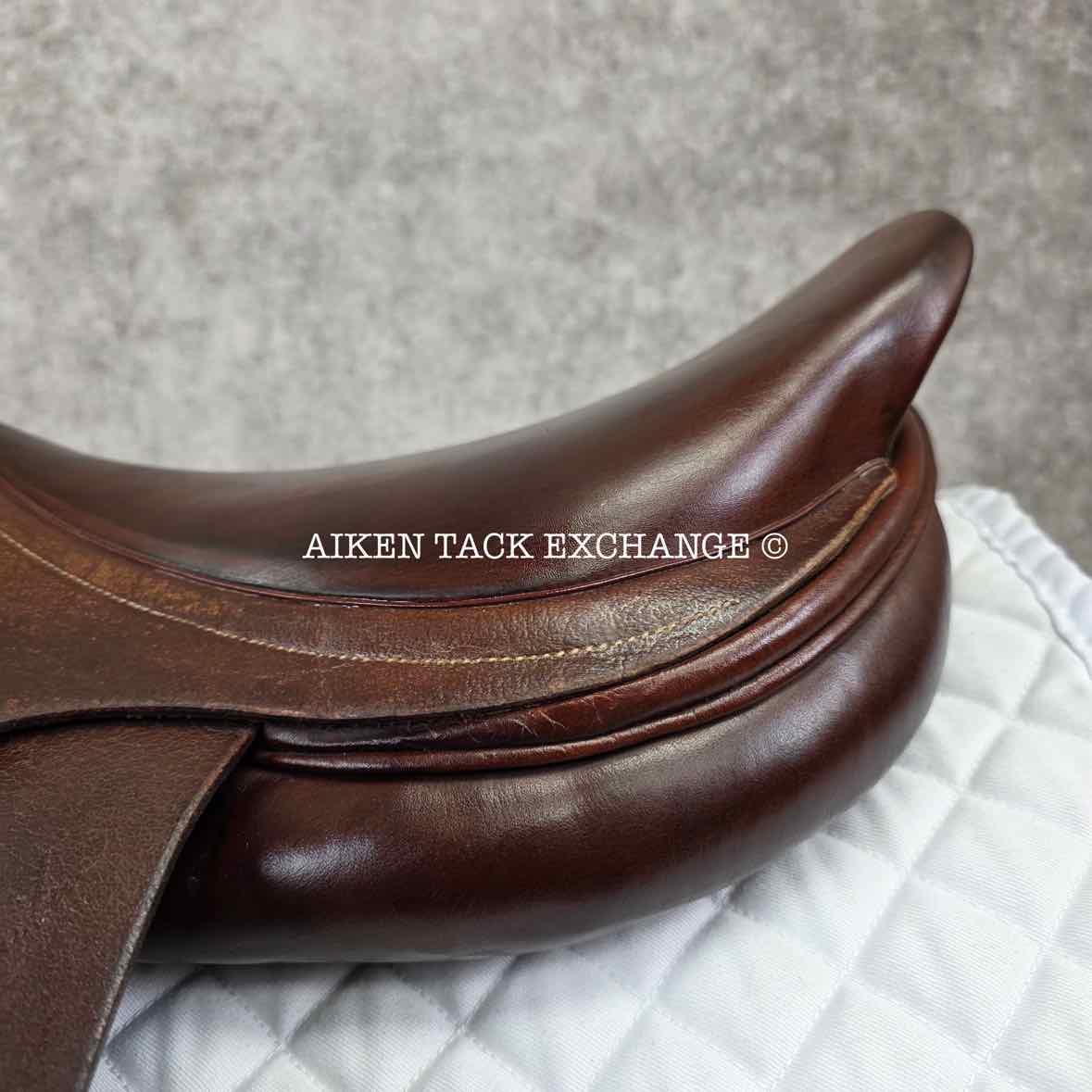 Verhan Todd Minikus Close Contact Jump Saddle, 16.5" Seat, MW/W Tree, Wool Flocked Panels