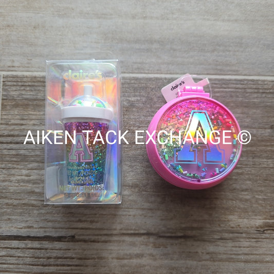 Claire's Lip Balm & Brush Set - Letter A