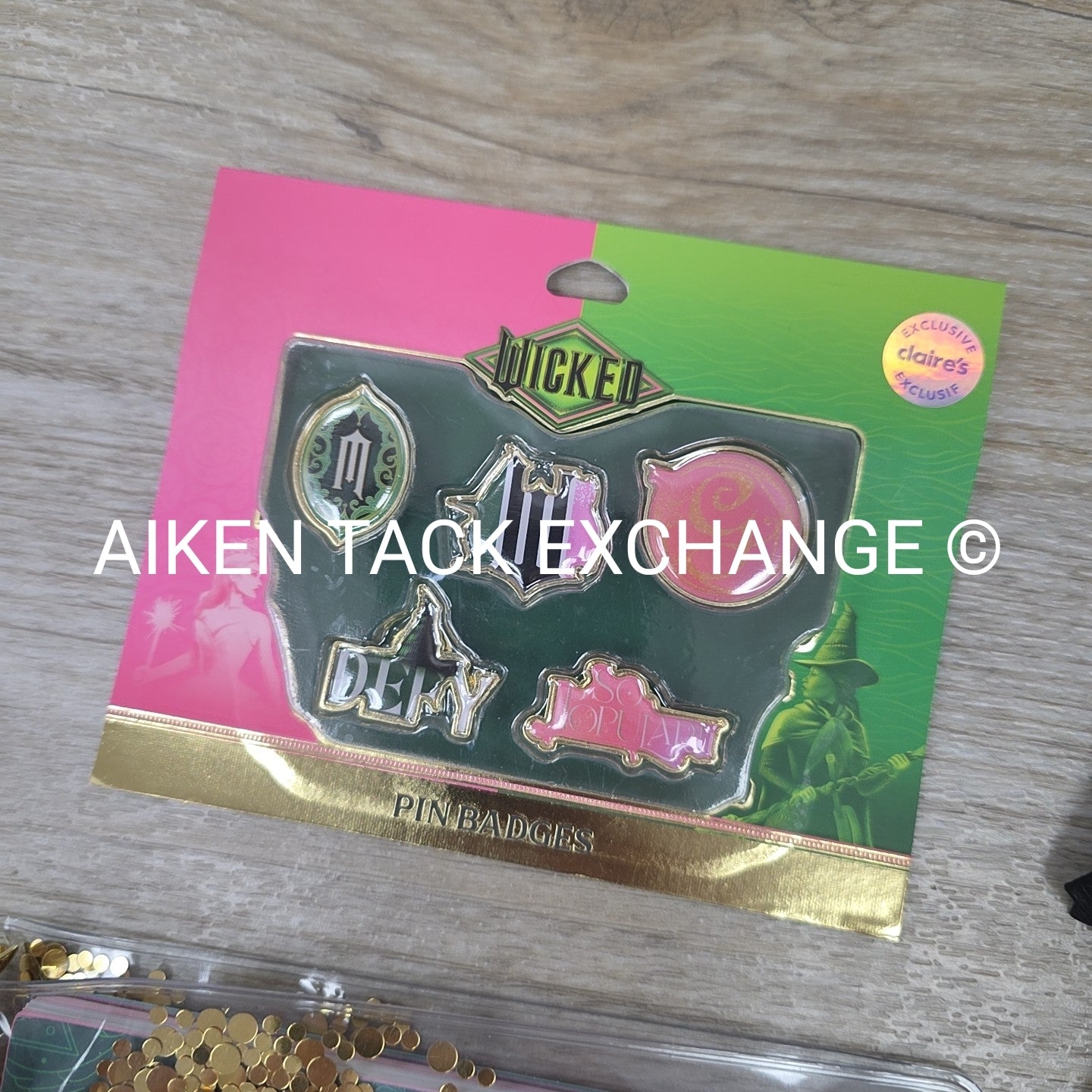Claire's Wicked Bundle: Shaker Planner, Pin Badges, Hair Clip, Earring Set