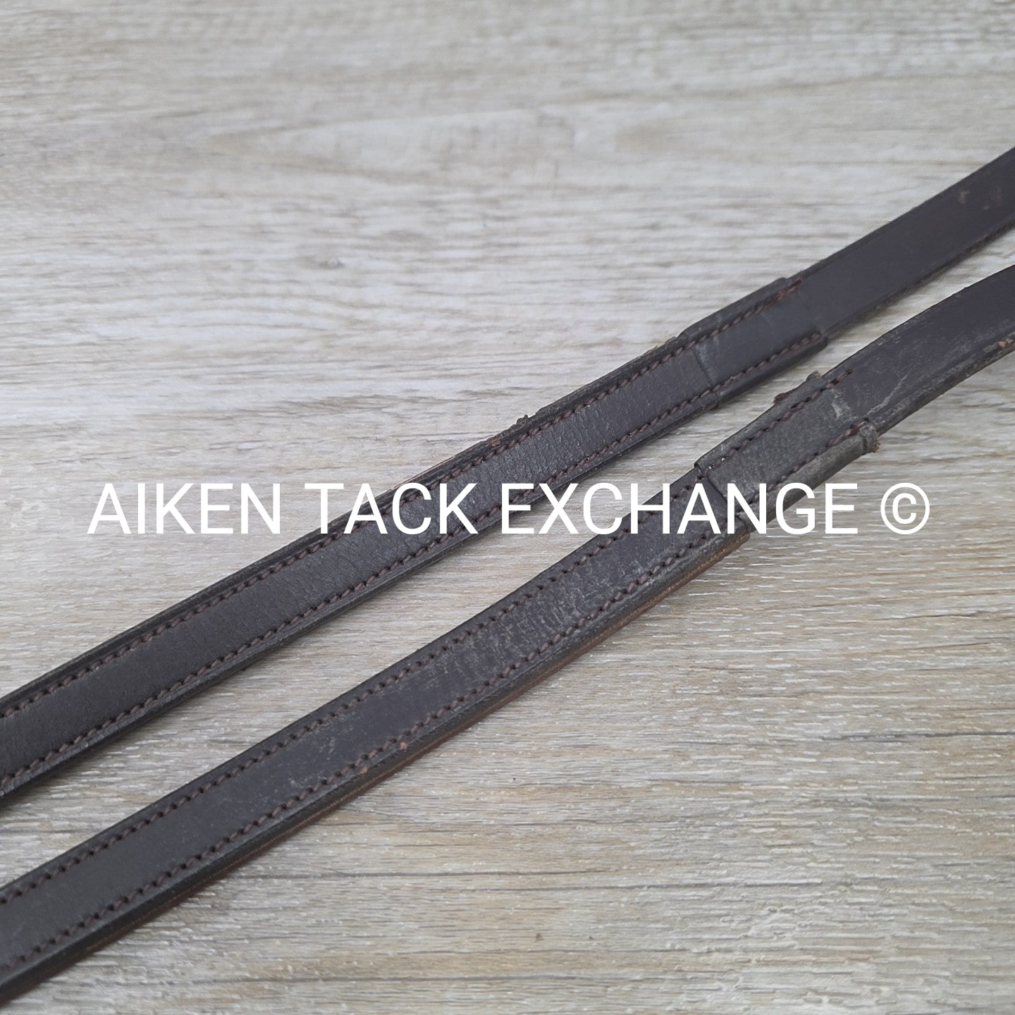 Leather Reins with Rubber Grip, Brown, 55"