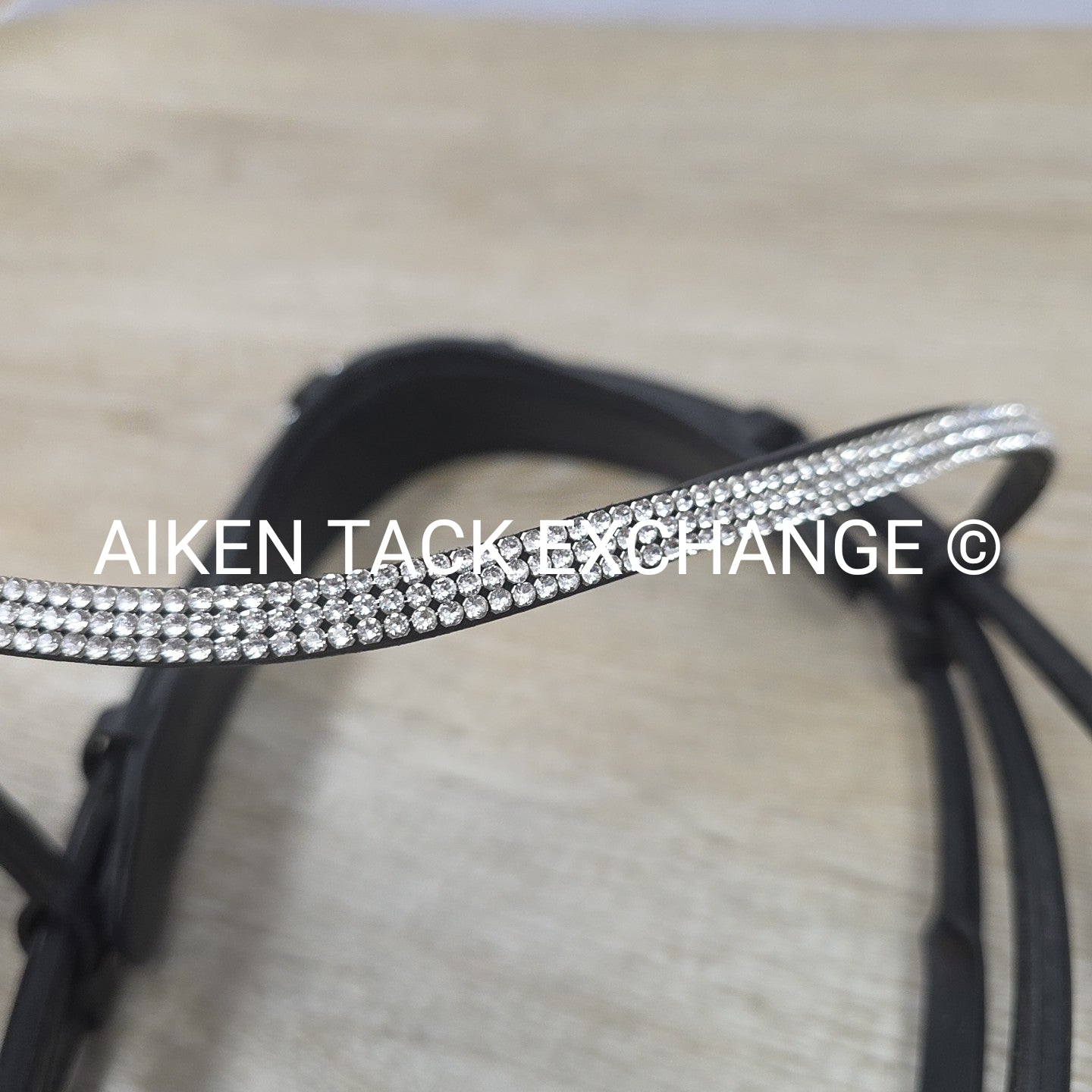 Schockemohle Rolled Dressage Bridle, No Reins, Black, Size Full