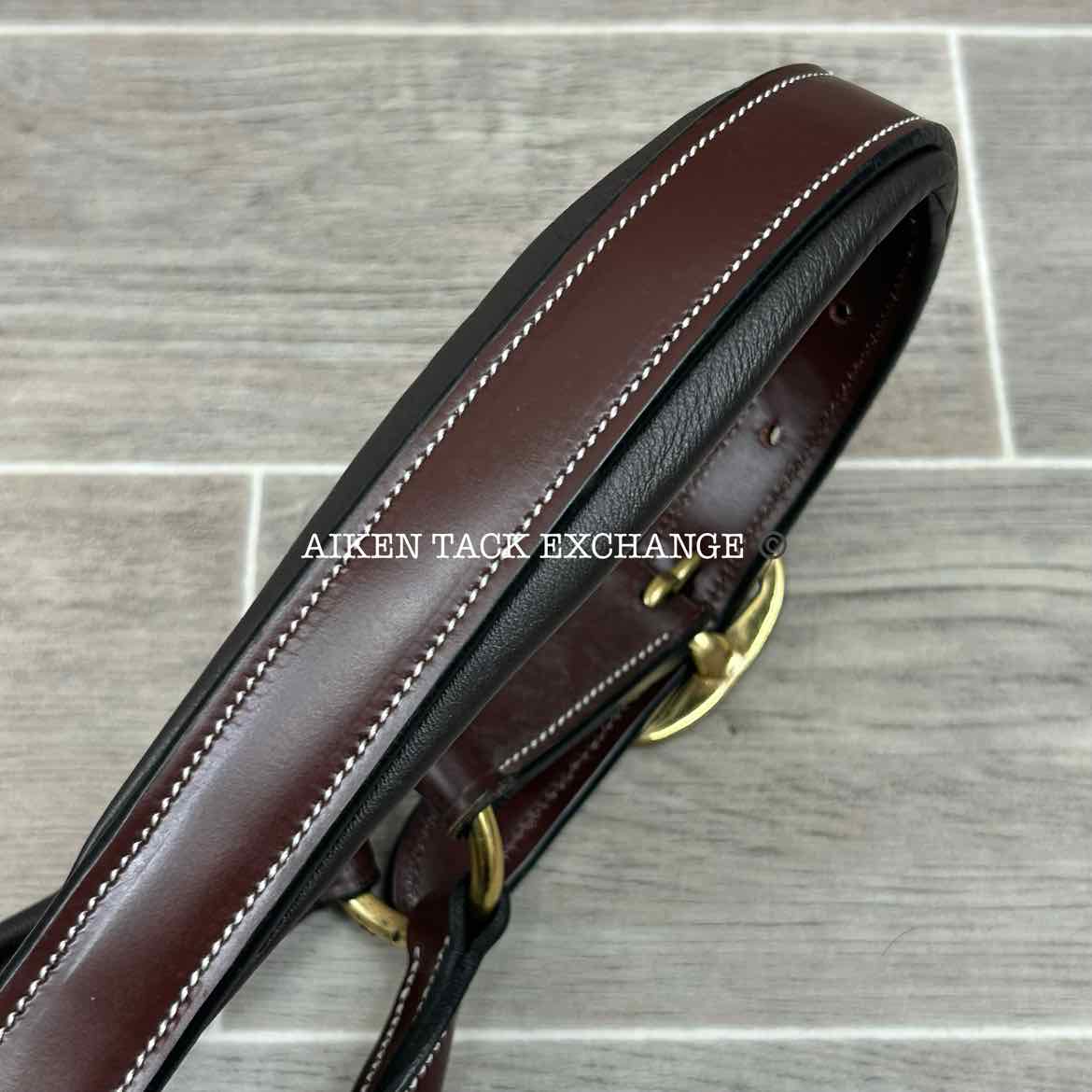 KL Select Red Barn Rachel Padded Leather Halter, Brown/Brass, Size Cob