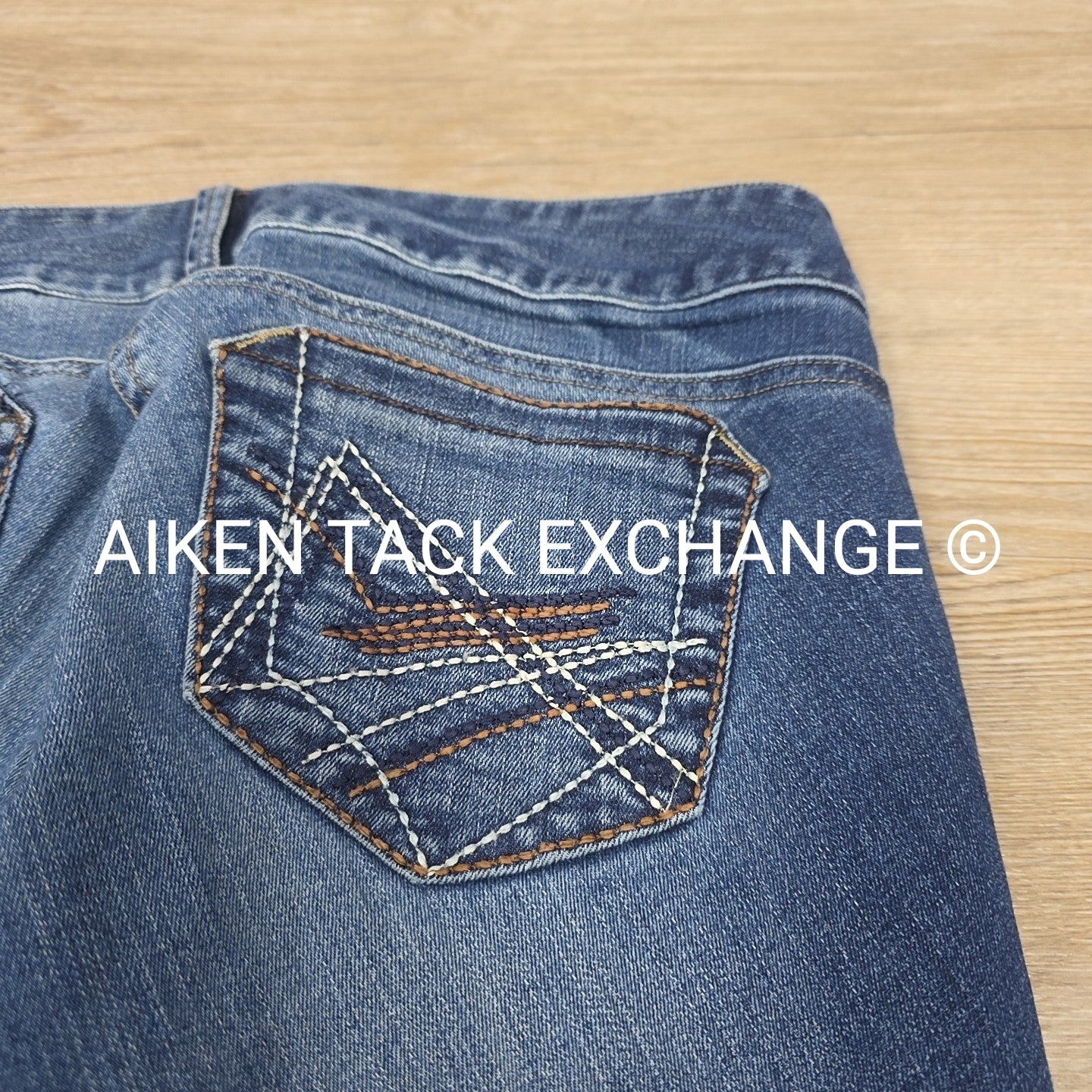 Ariat Denim Knee Patch Breeches, Size 26 R