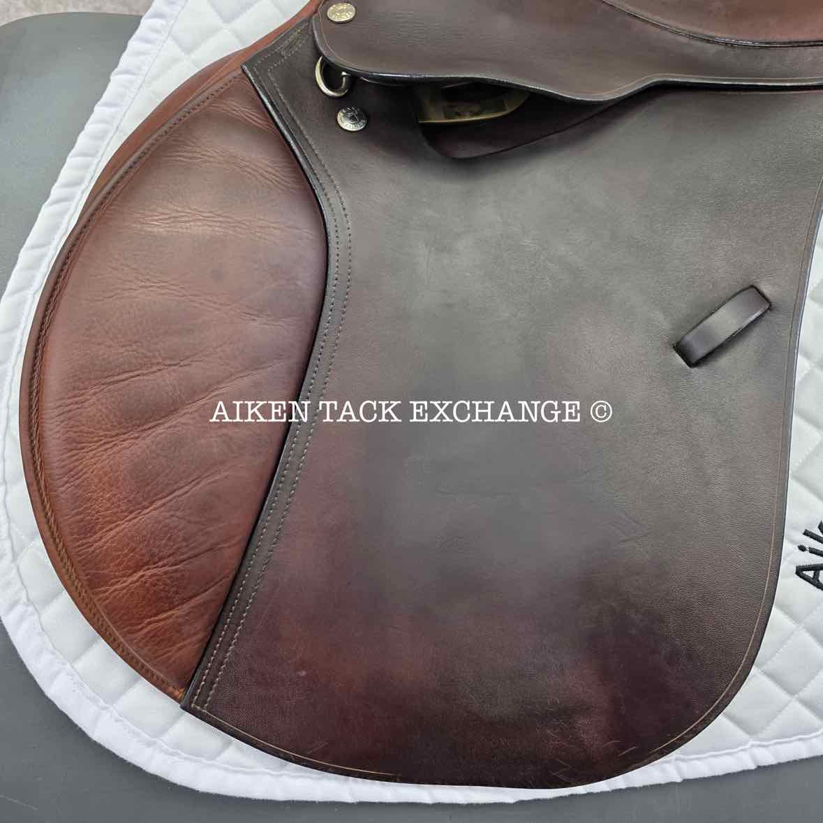 2008 Frank Baines Elan Close Contact Jump Saddle, 17.5" Seat, Medium Tree, Wool Flocked Panels