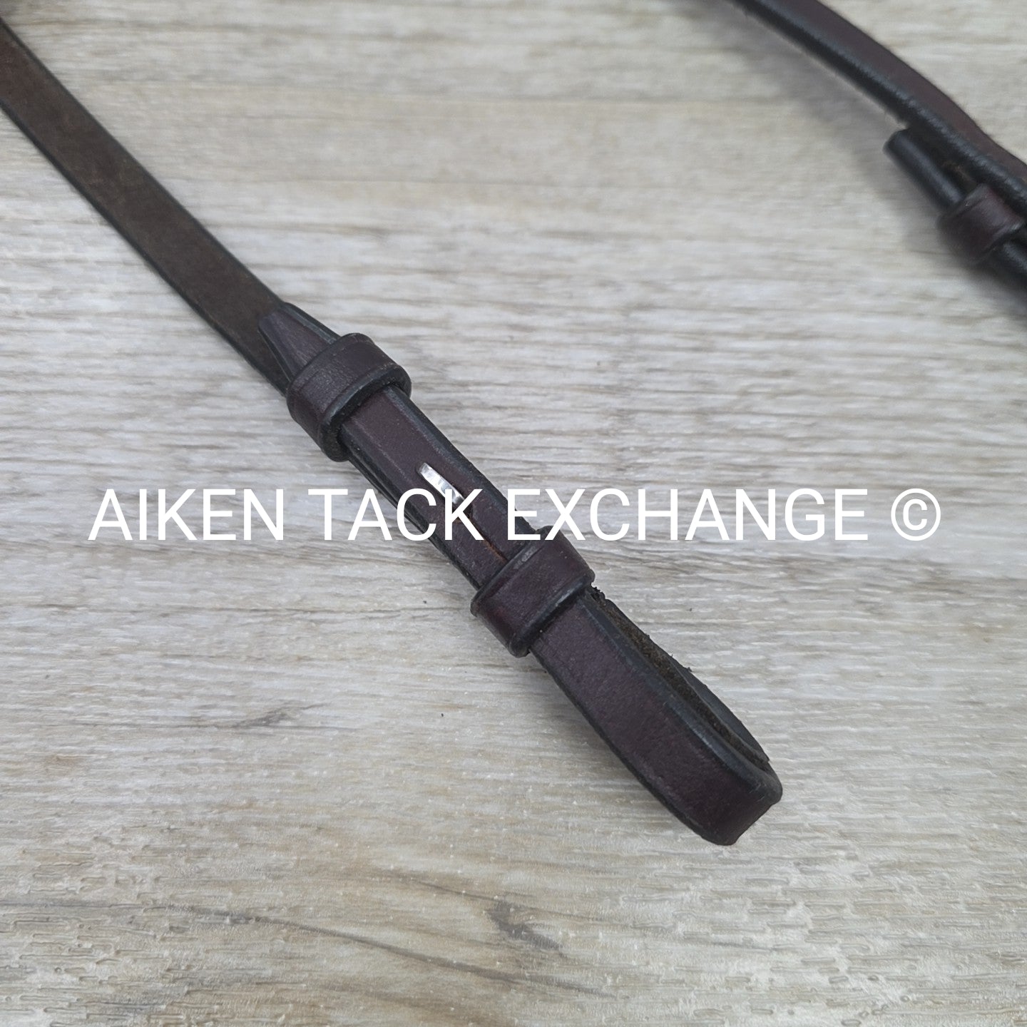 Flat Curb Rein, Brown, 52"