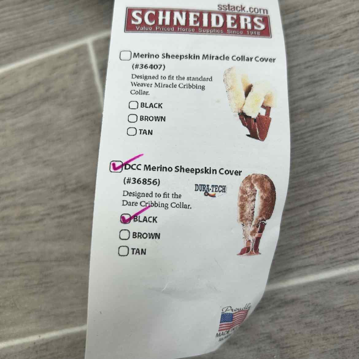 Schneiders Dura-Tech Merino Wool Cover for DARE Cribbing Collar