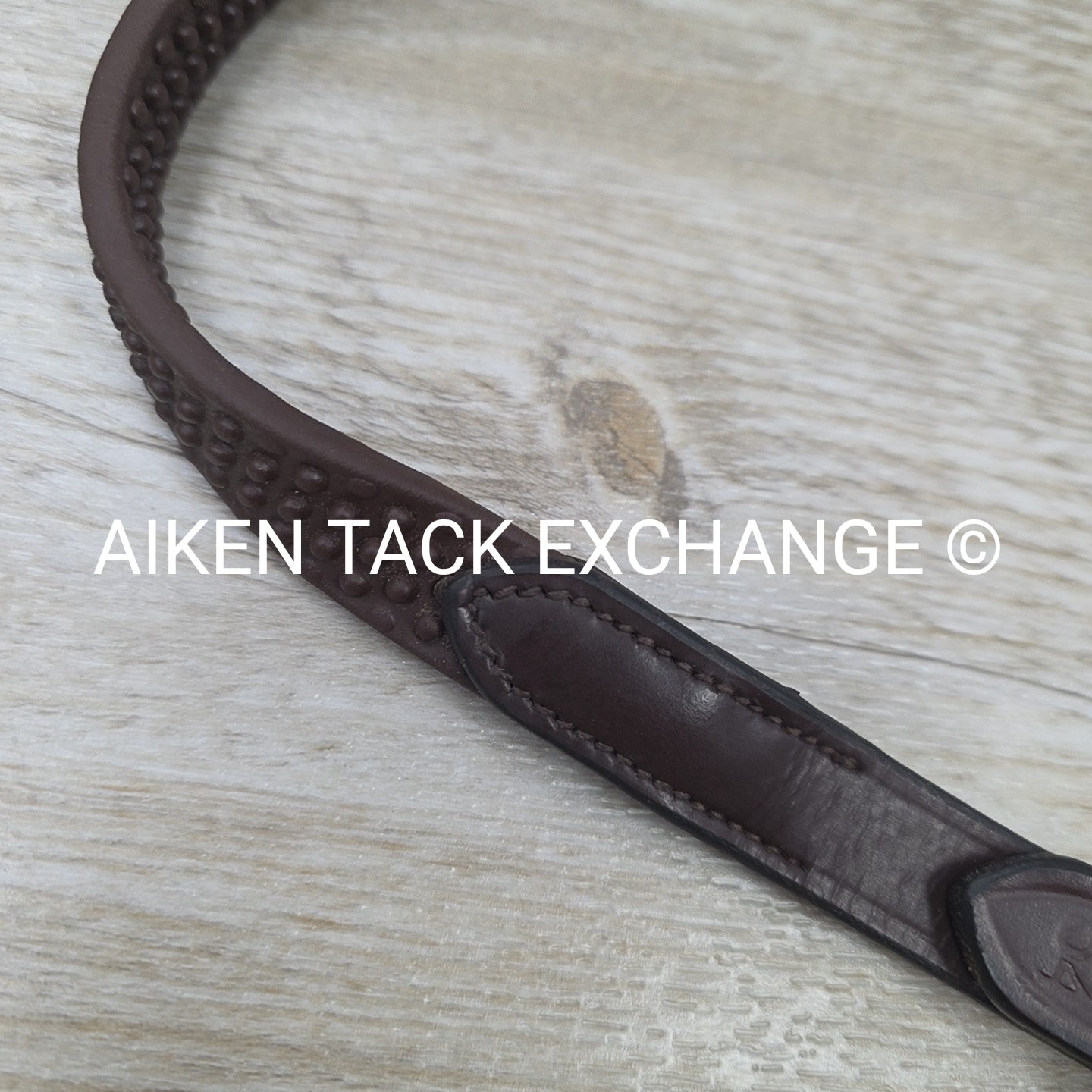 KL Select Black Oak Pebble Grip Reins with Hand Stops, Brown, 54"