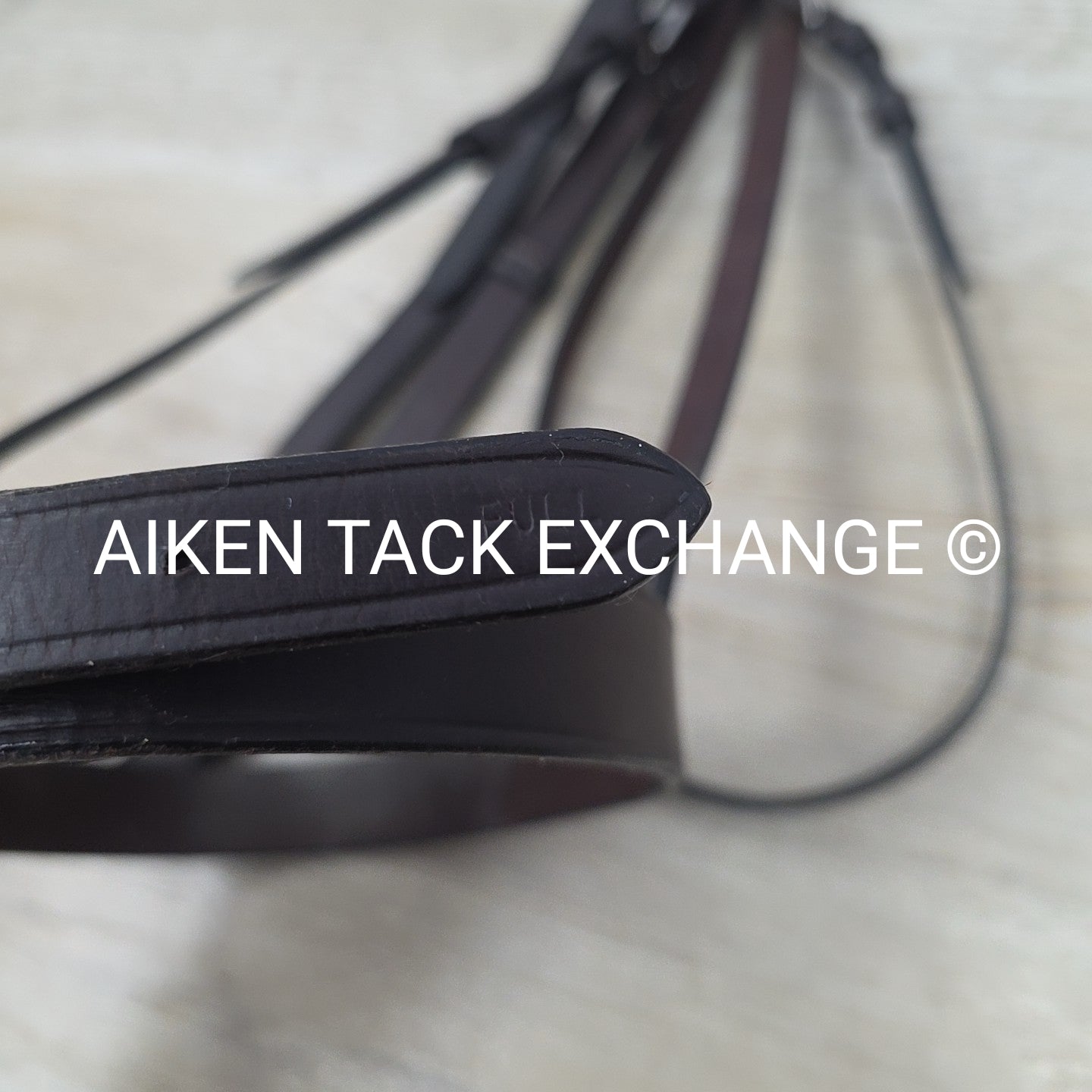 Horse Country Nimrod Flat Hunt Bridle with Laced Reins, Brown, Oversize