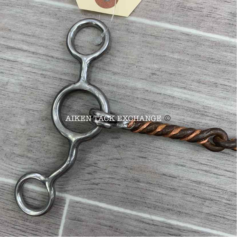 Single Joint Sweet Iron & Copper Twisted Wire Jr Cow Horse Bit 5"