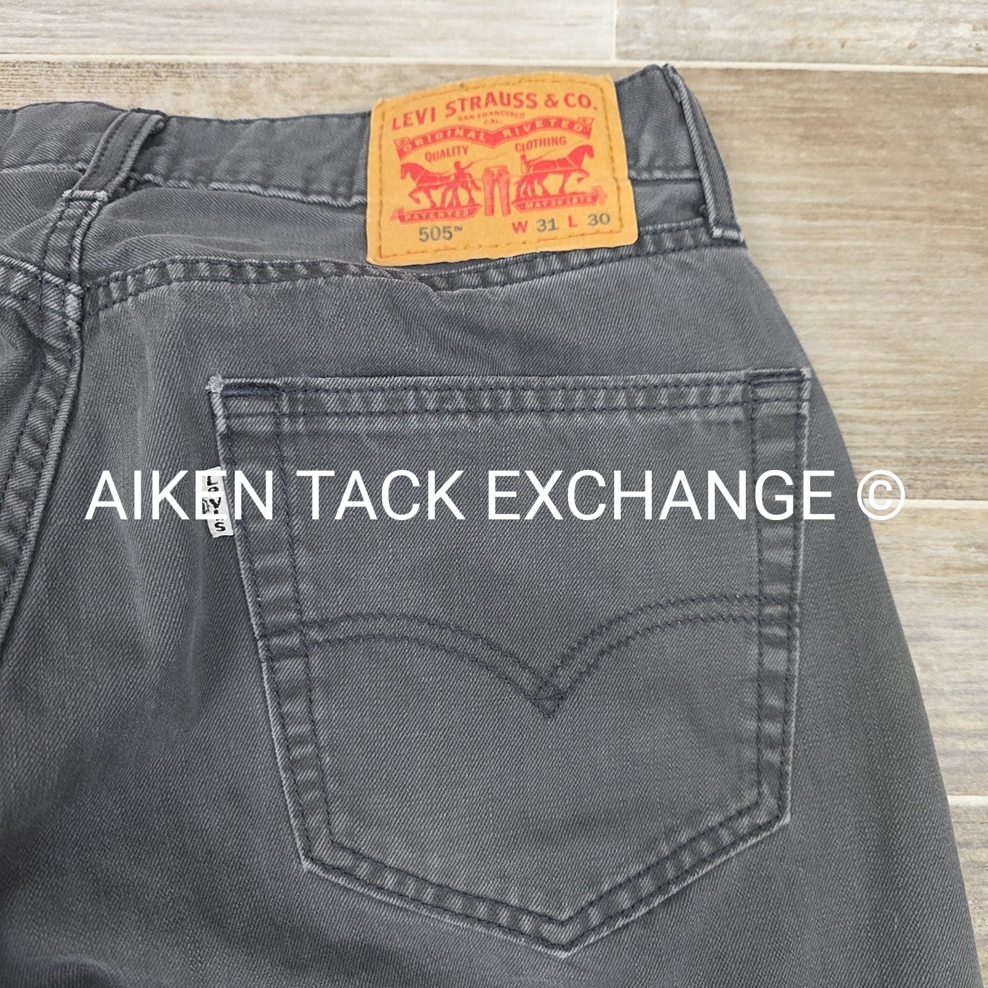 Levi Strauss Grey Denim Jeans, Men's 31 x 30