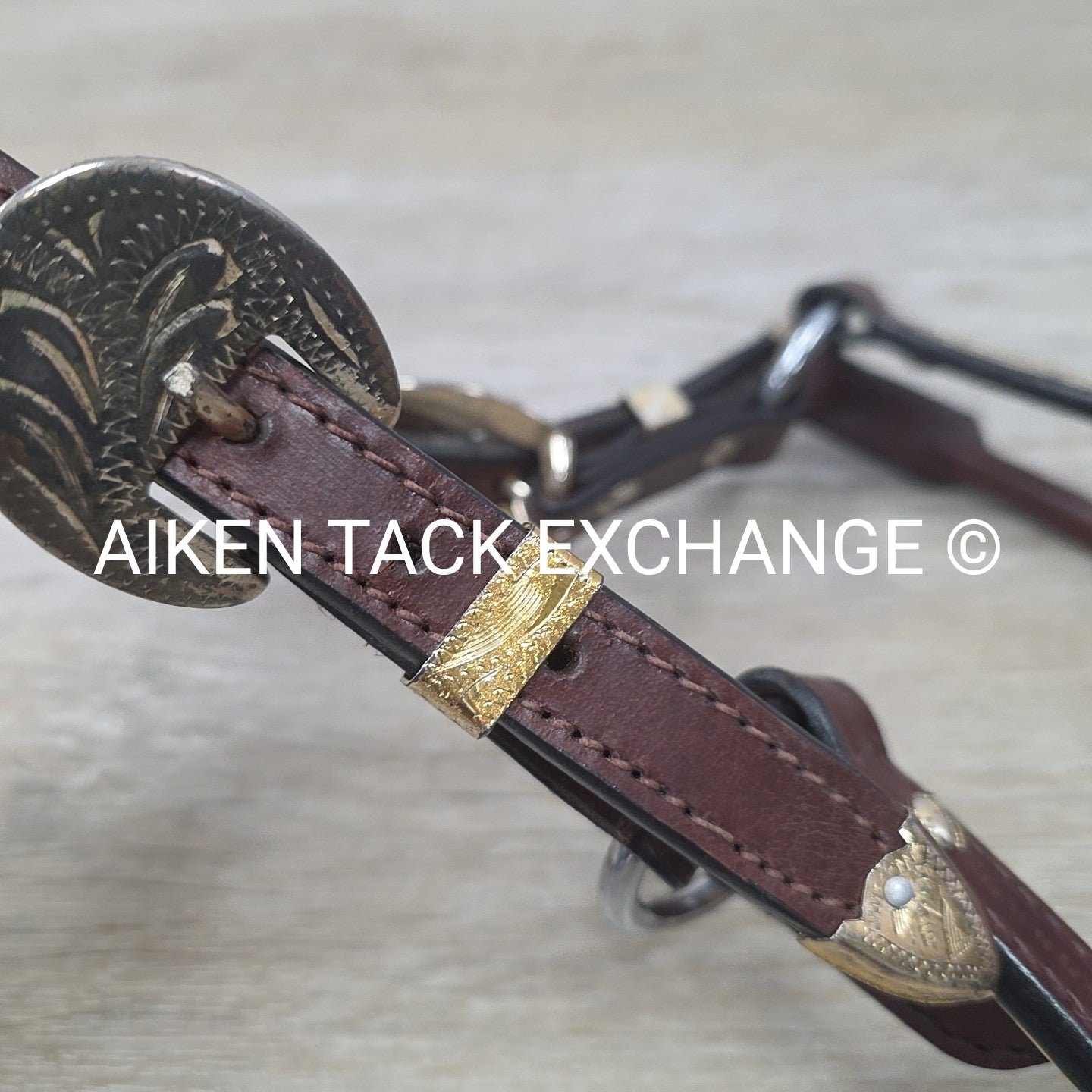Western Show Halter, Brown, Size Pony
