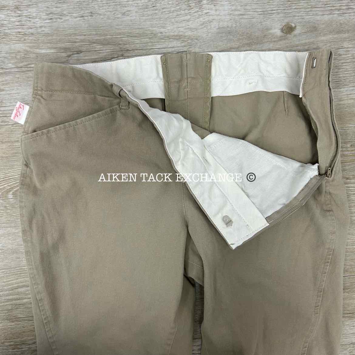 Tailored Sportsman Side Zip Knee Patch Breeches, Size 32