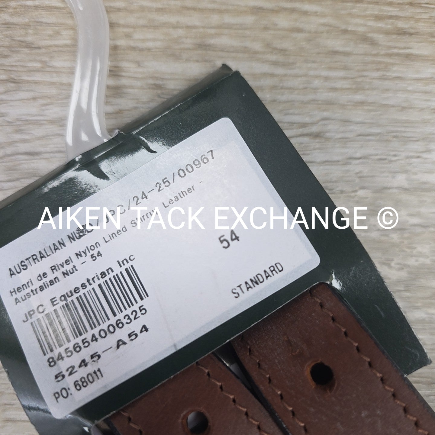 HDR Nylon Lined Stirrup Leathers, Australian Nut, 54"