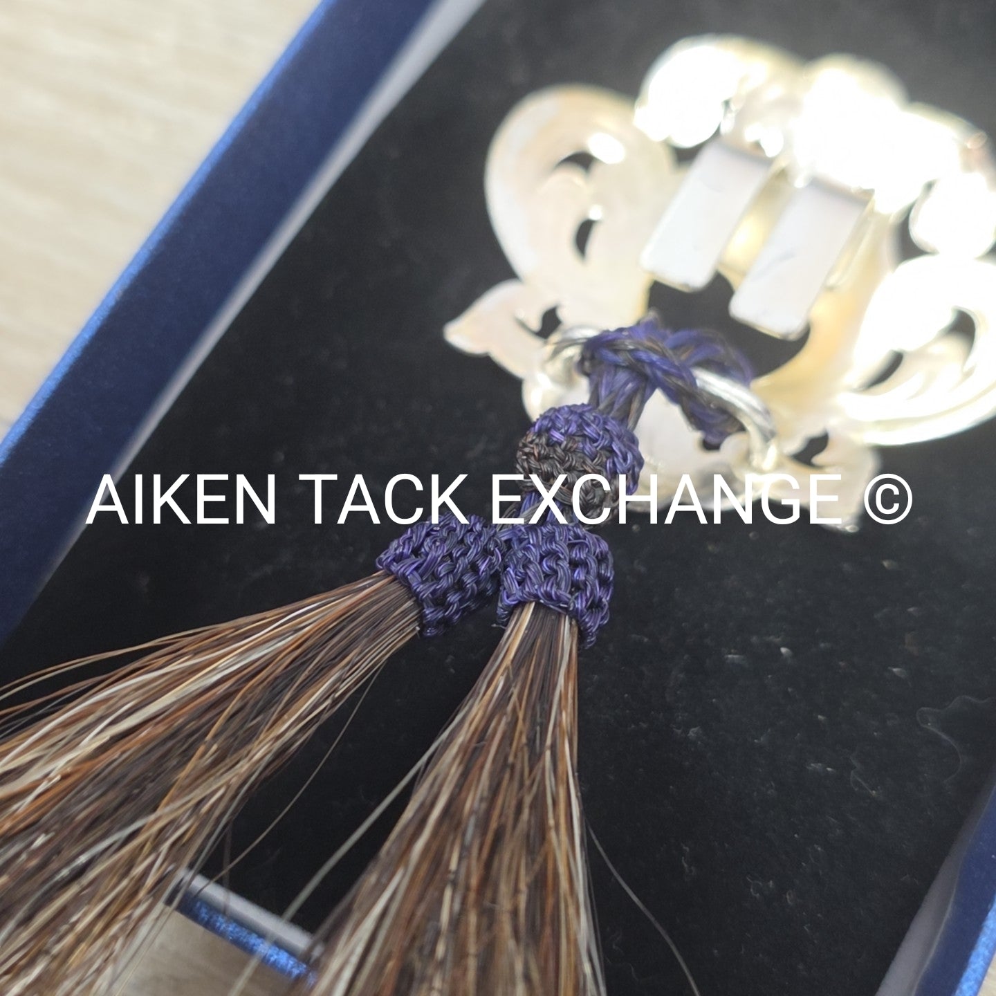 Crumrine Silver & Horse Hair Button Cover