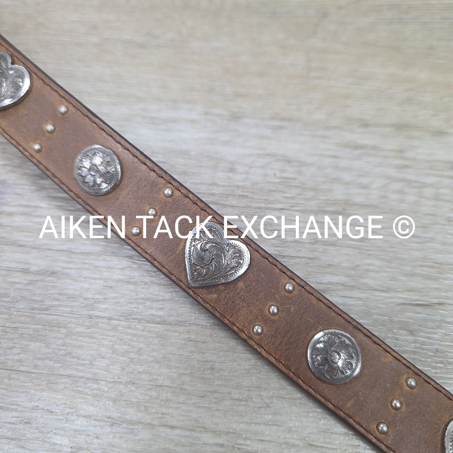 Ariat Heart Shaped Concho Belt, Size 28