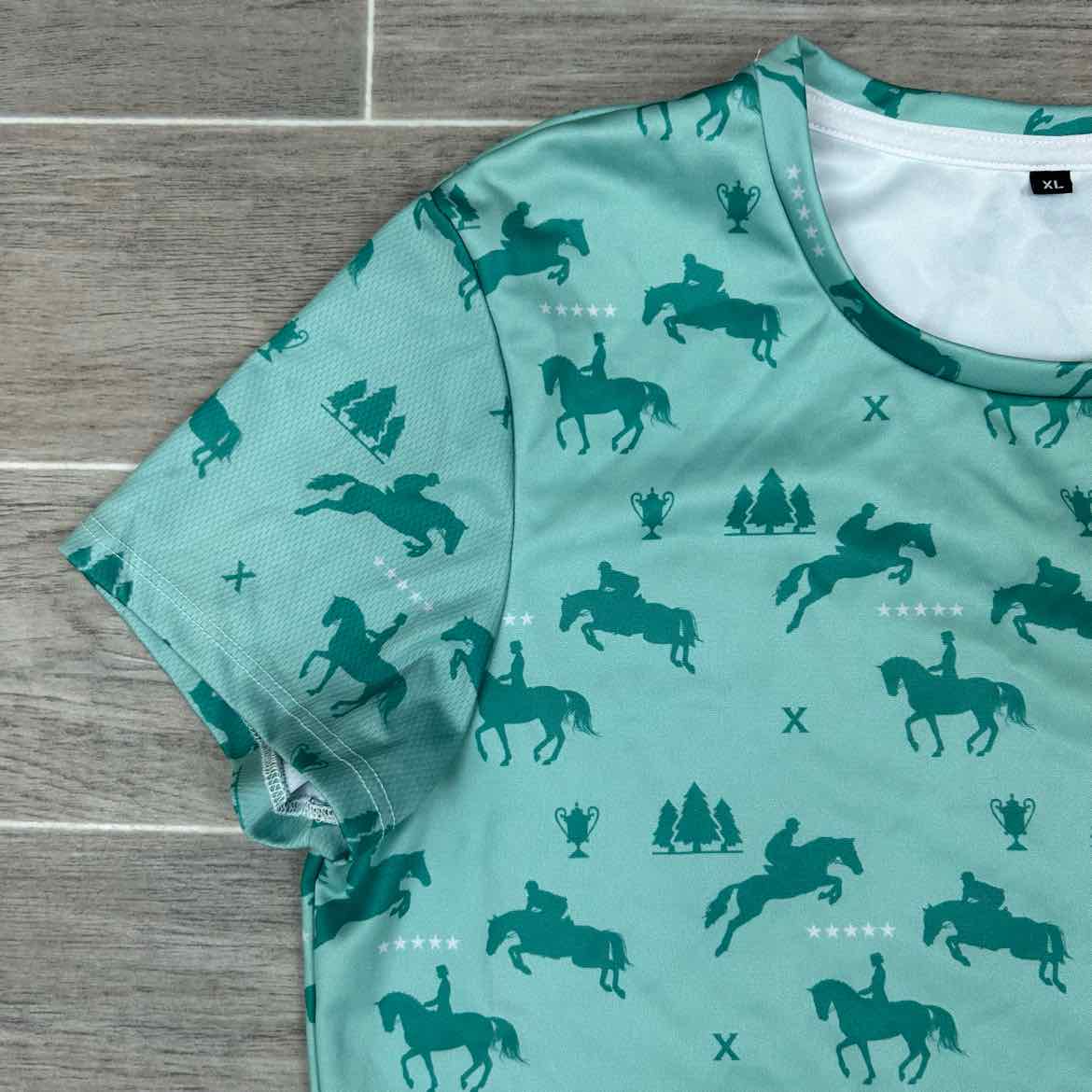 Short Sleeve Polyester Shirt, Women's XL
