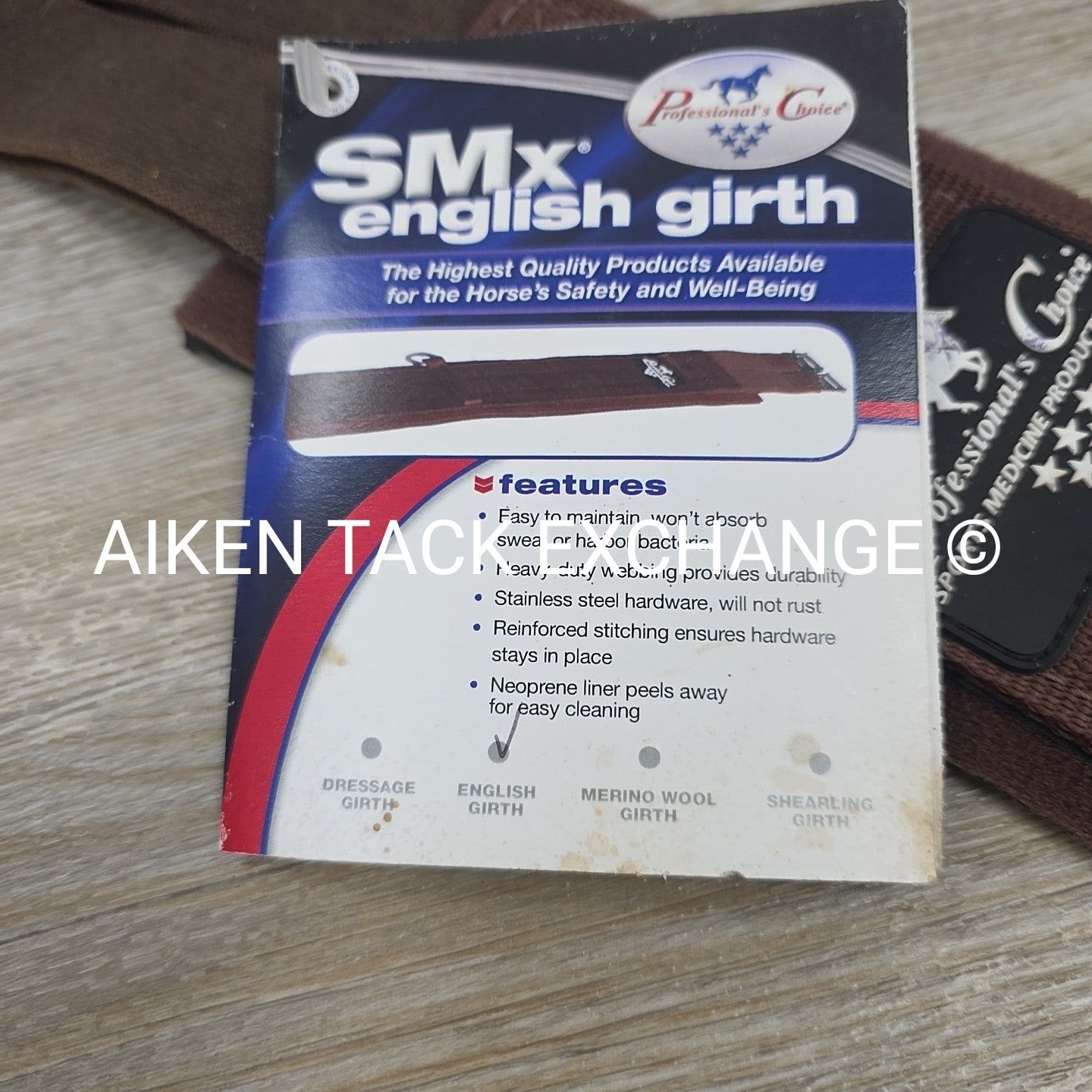 Professional's Choice SMx Girth, Brown, 52"