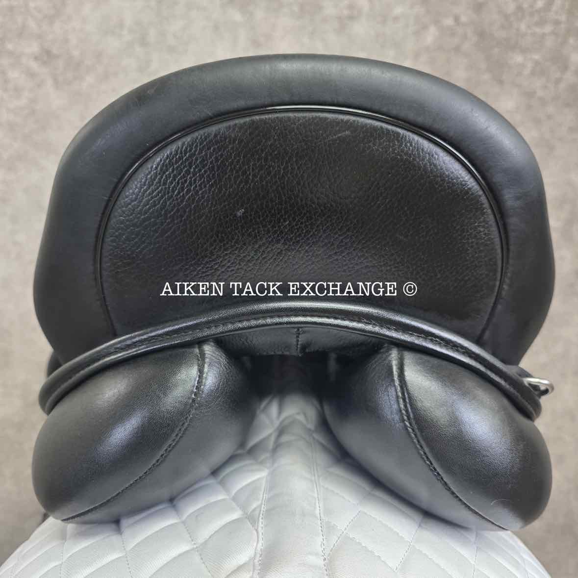 **SOLD** 2019 Custom Saddlery Wolfgang Solo MKII Monoflap Dressage Saddle, 17" Seat, Adjustable Tree, Wool Flocked Panels