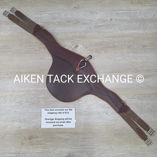 CWD Jumping Belly Guard Stud Guard Girth with Draw Rein Attachment, Brown, 52"