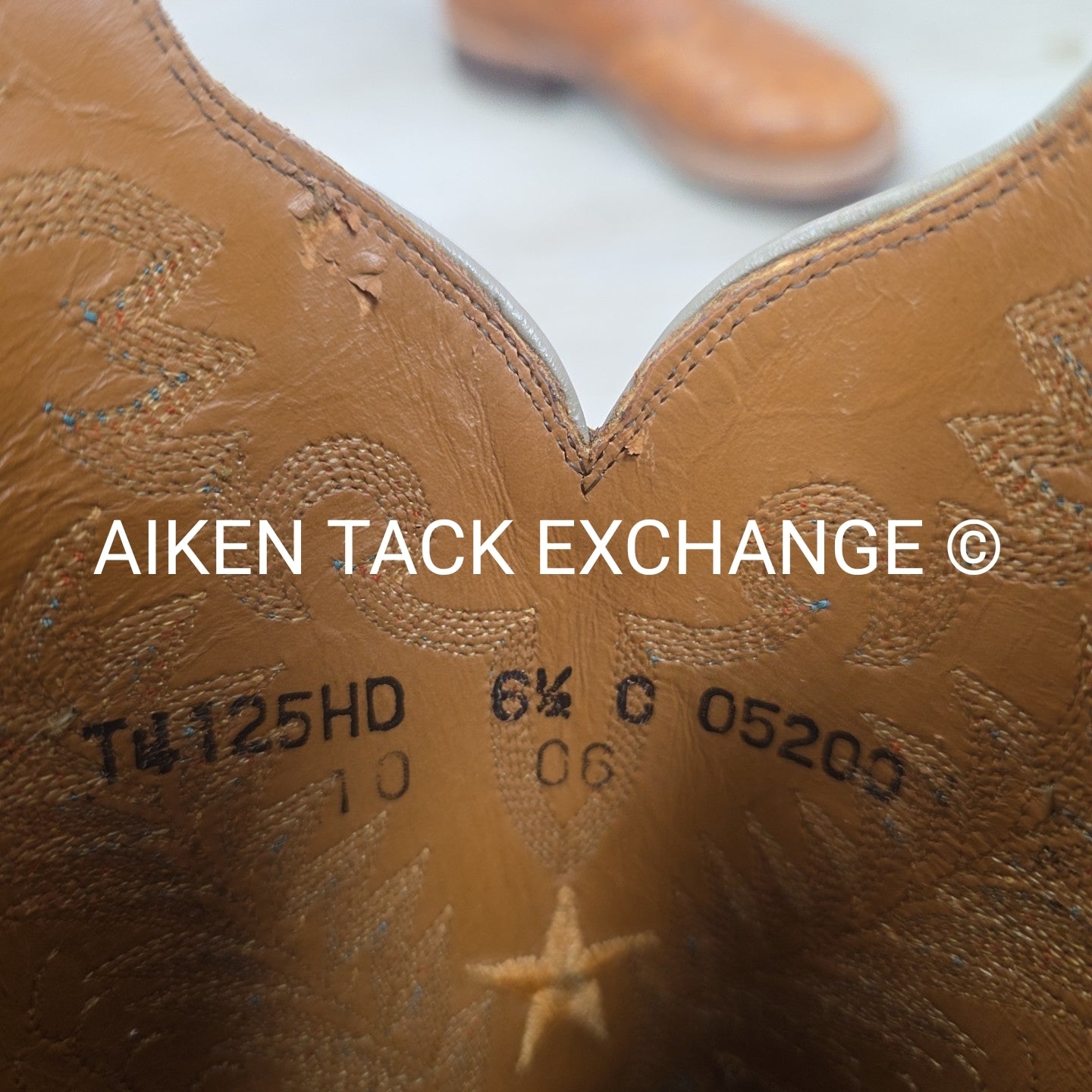 Lucchese 2000 Ostrich Boots, Size 6.5