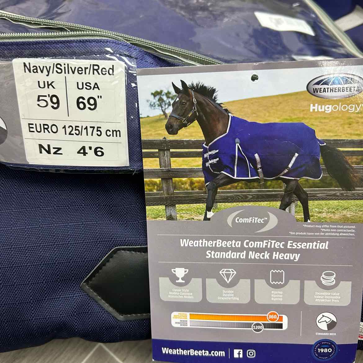 Weatherbeeta 1200D ComFiTec Standard Neck Heavy Weight Turnout Blanket 69"
