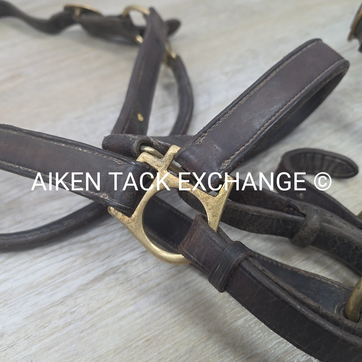 BARGAIN BUNDLE: 2 Leather Halters, Brown, Size Full