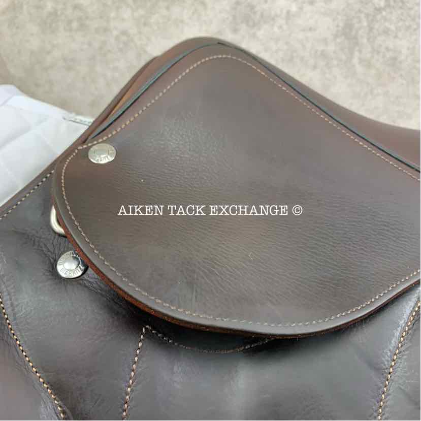 2017 Devoucoux Chiberta O Monoflap Jump Saddle, 17.5" Seat, 3AA Flap, Medium Wide Tree, D3D Panels, Full Buffalo Leather