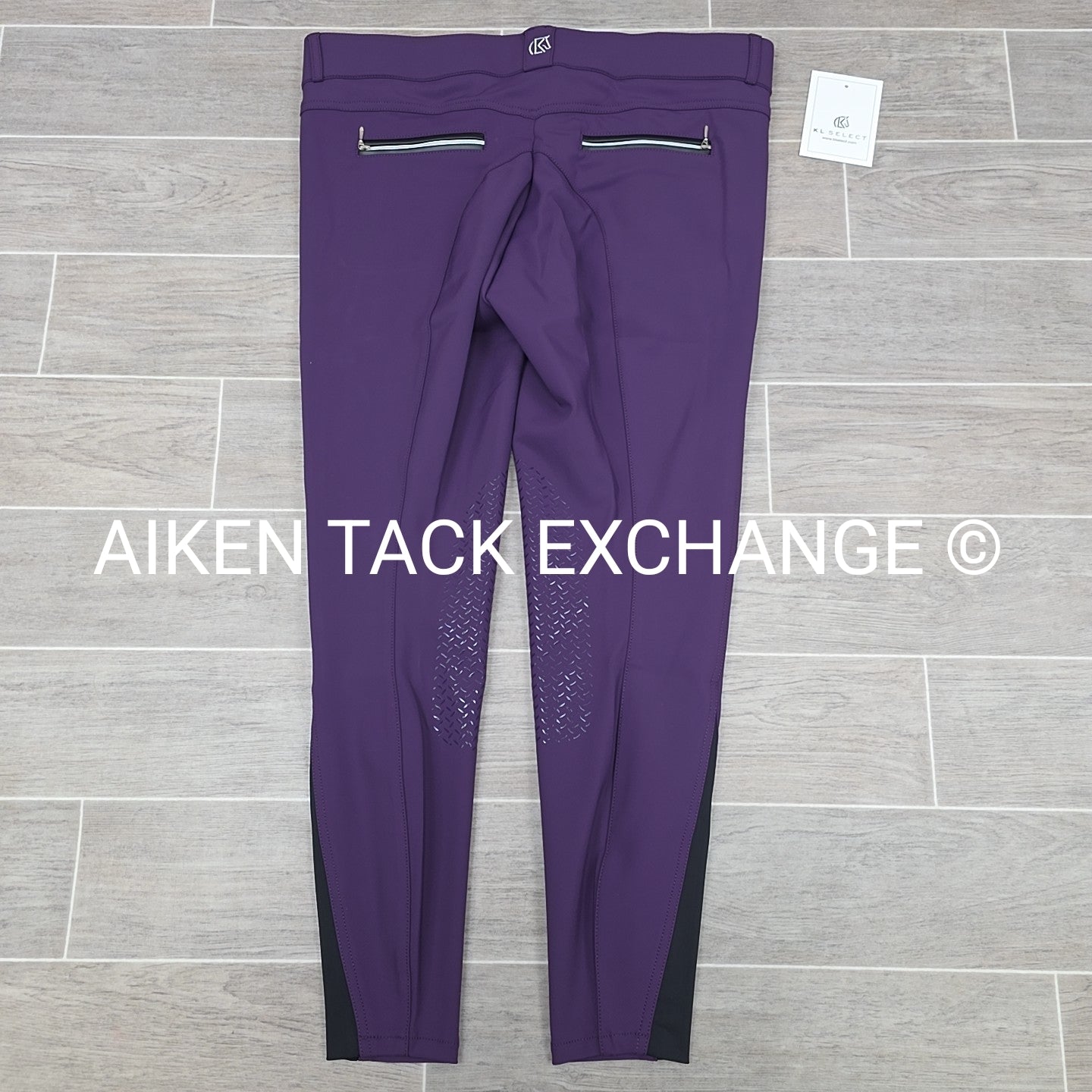 KL Select Gabrielle Knee Patch Breeches, Purple, Women's Size 34R