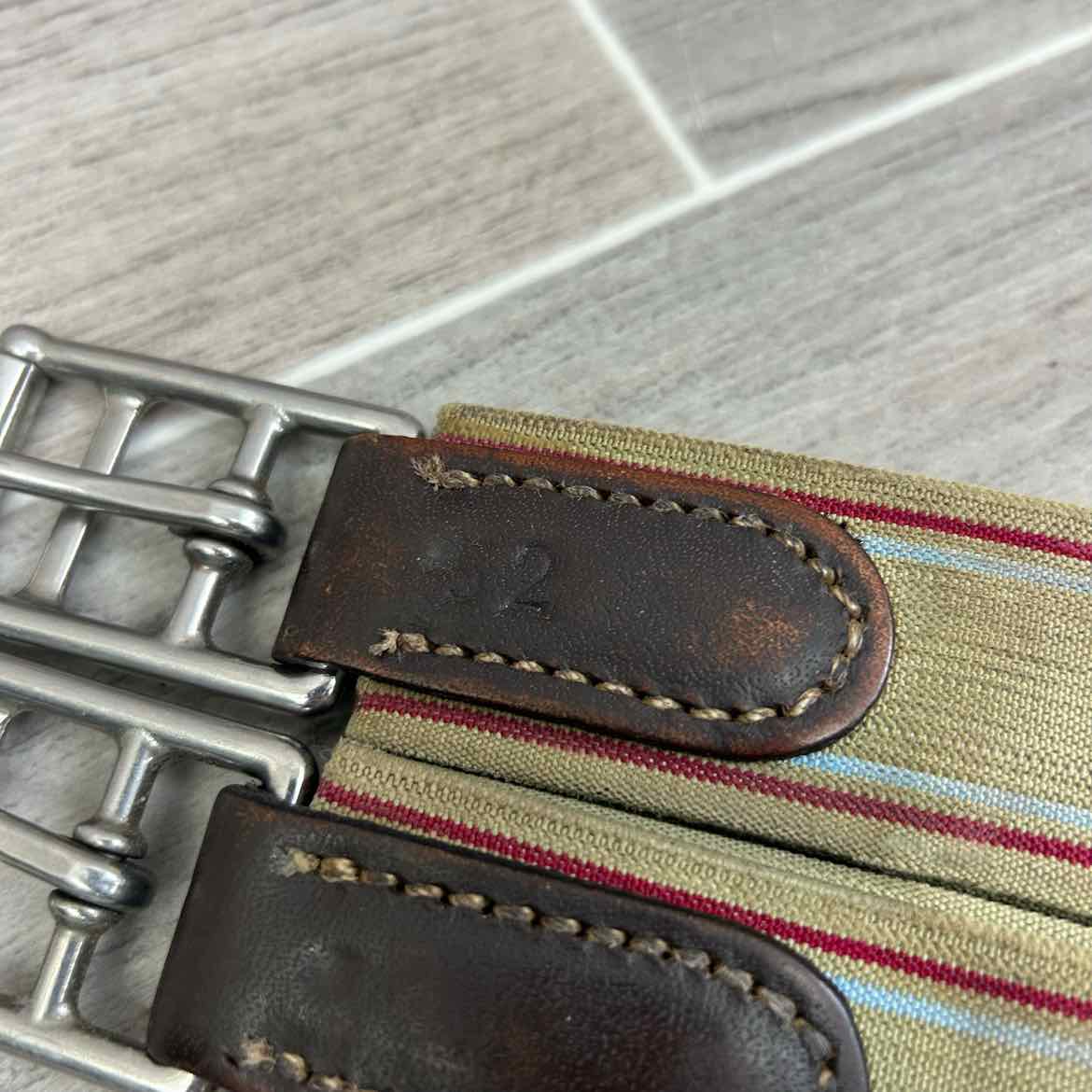 M. Toulouse Double Elastic Girth, Brown, 52"