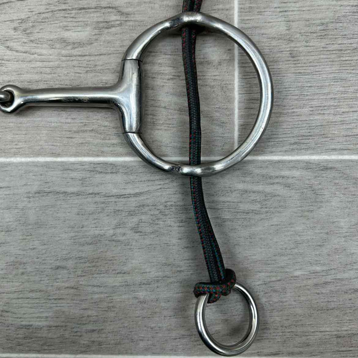 Korsteel Single Joint Eggbutt Gag Bit with Nunn Finer Rope Cheek Pieces, 5.5"