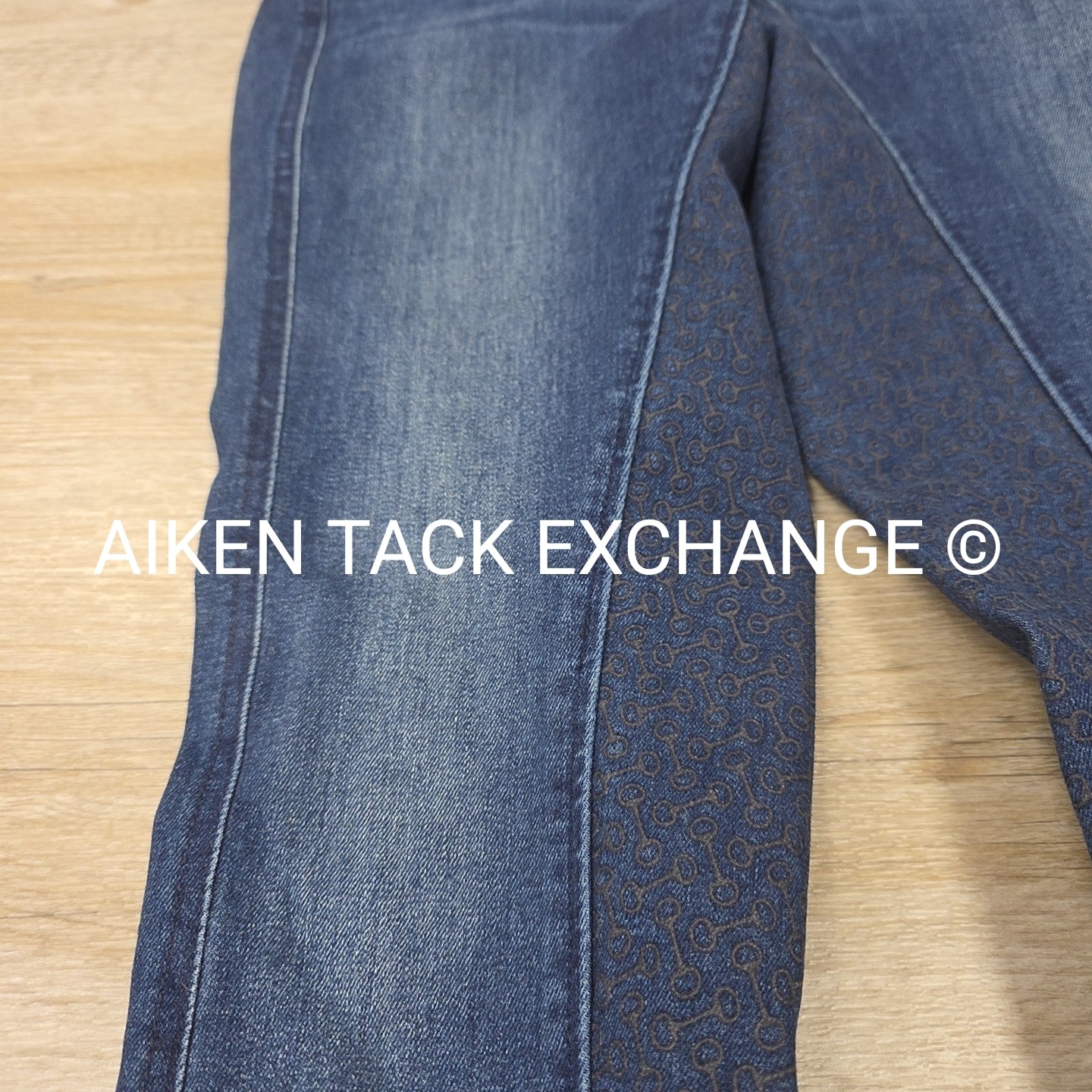 Horze Silicone Grip Full Seat Denim Breeches, Size 28