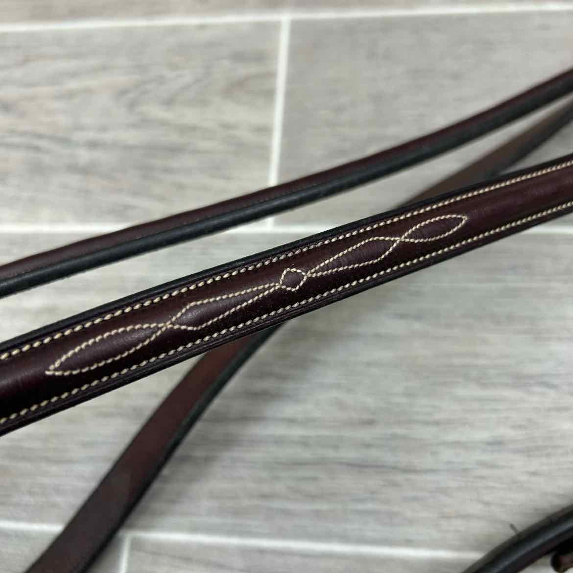 Rodrigo Raised Fancy Stitched Standing Martingale, Brown, Size Full