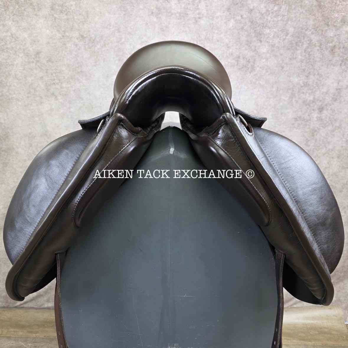 2018 Custom Saddlery Icon Flight 2 Monoflap Dressage Saddle, 17.5" Seat, Adjustable Tree, Wool Flocked Hybrid Panels