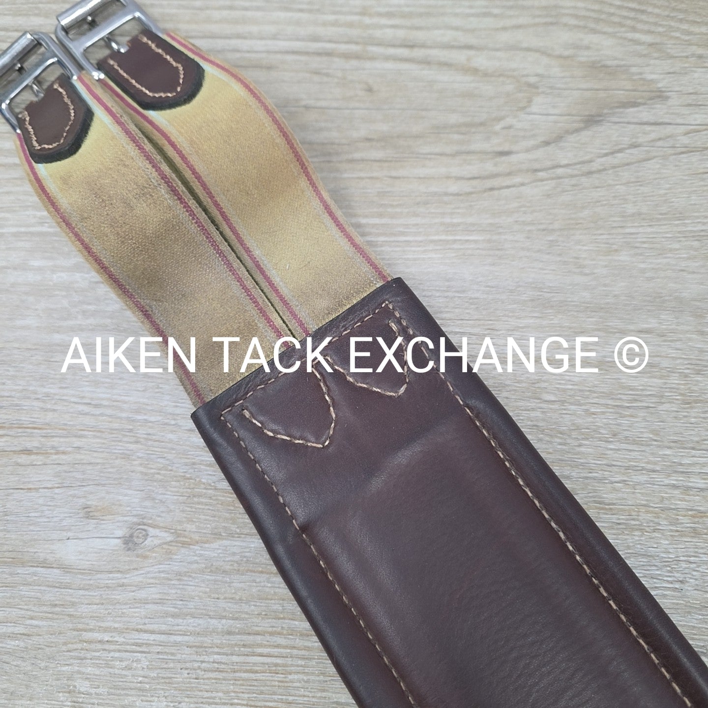 Beval Girth with Single End Elastic, Brown, 52"