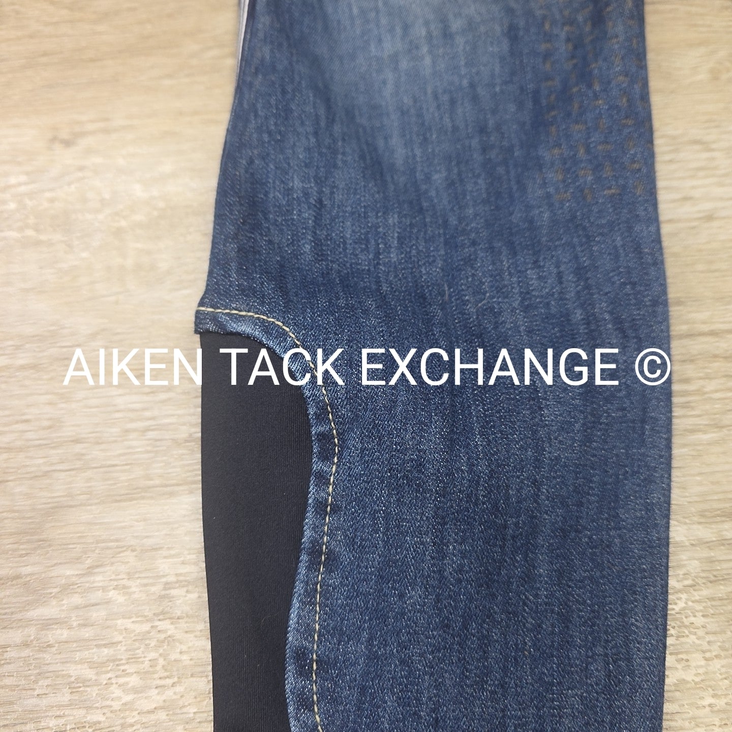 Schockemohle Denim Silicone Grip Full Seat Breeches, Size 26