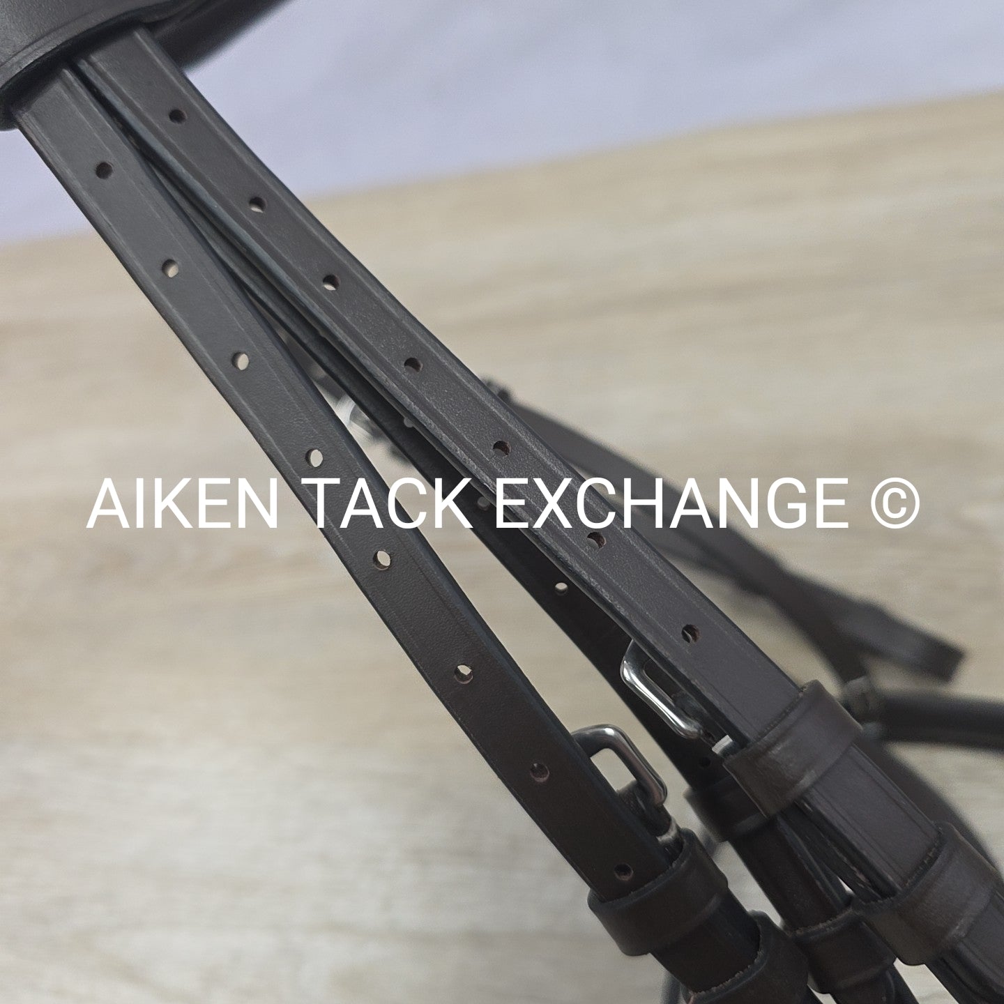 HDR Pro Mono Crown Fancy Stitch Padded Bridle with Reins, Havana Size Full/Horse