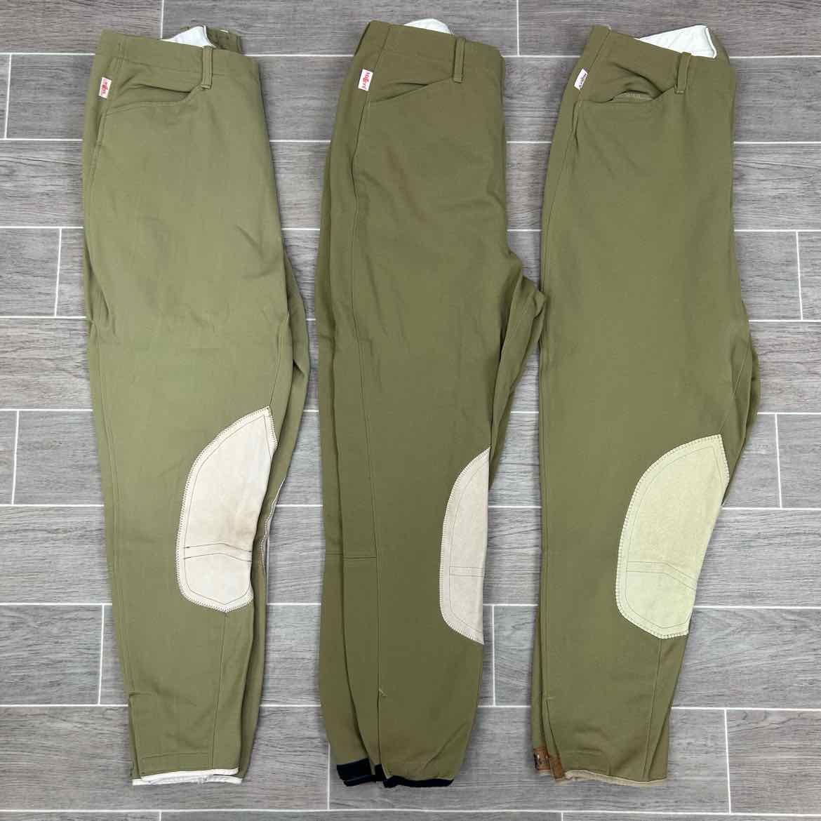BARGAIN BUNDLE: 3 Pair Millers Knee Patch Breeches, Size 34