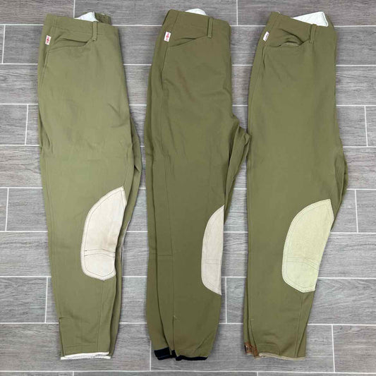 BARGAIN BUNDLE: 3 Pair Millers Knee Patch Breeches, Size 34