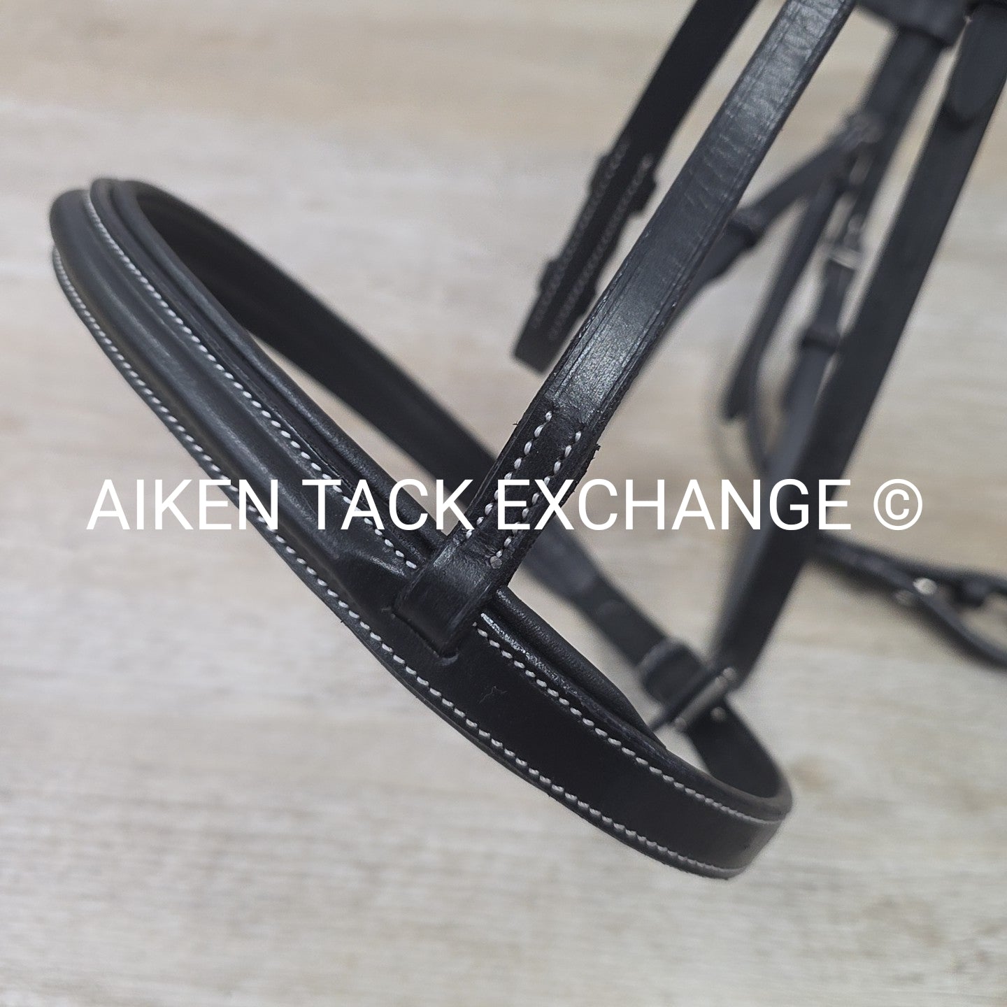 HDR Pro Mono Crown Plain Raised Padded Bridle with Laced Reins, Black, Oversize