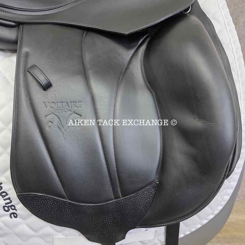 **SOLD** 2022 Voltaire Adelaide Monoflap Dressage Saddle, 17.5" Seat, 2AA Flap, Wide Tree, PRO Panels, Full Buffalo Leather