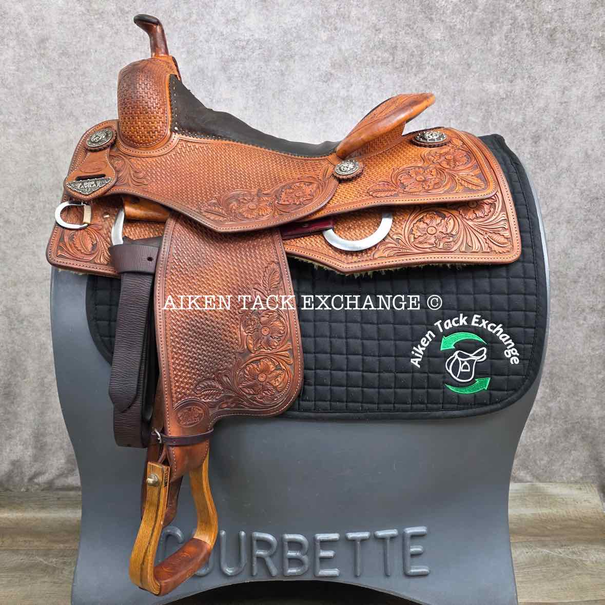 Bob Avila Western Saddle, 15.5" Seat, Regular Tree - Semi QH Bars