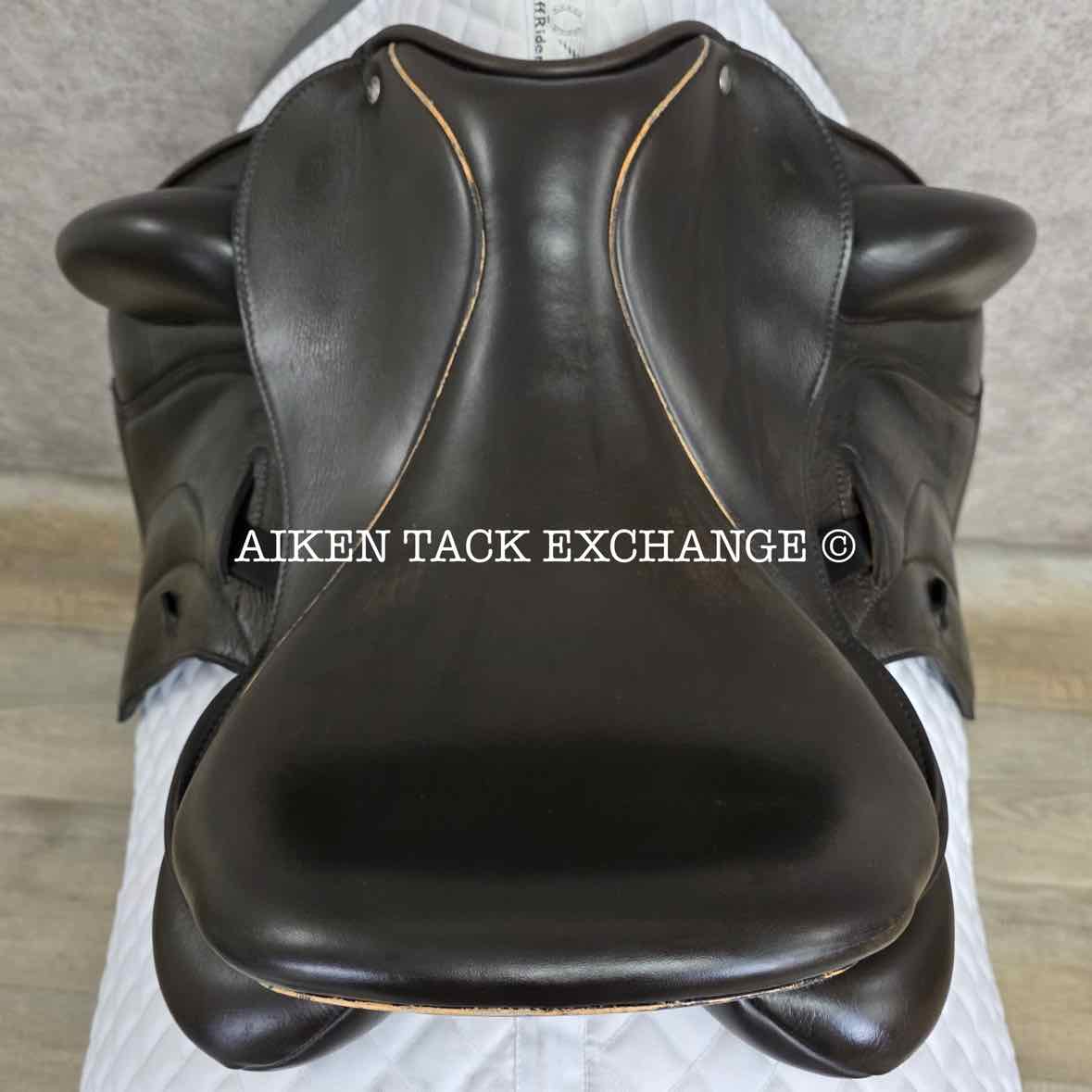 2019 Custom Saddlery Wolfgang Omni Monoflap Dressage Saddle, 17" Seat, Adjustable Tree, Wool Flocked Panels