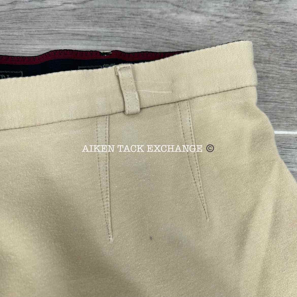 On Course Cotton Naturals Knee Patch Breeches, Size 36 L