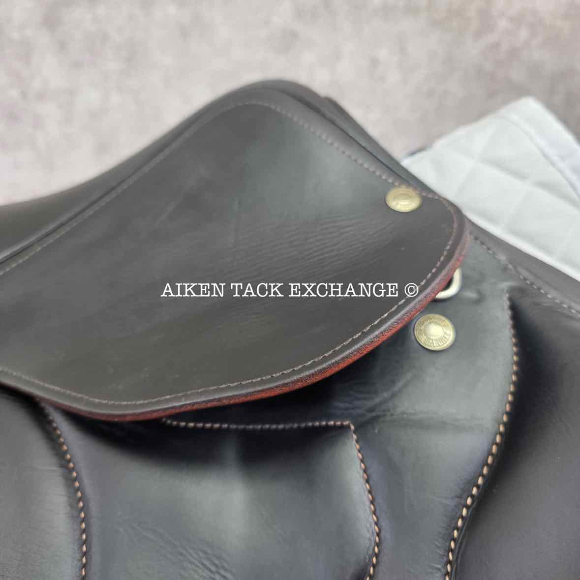2015 Devoucoux Chiberta Monoflap Jump Saddle, 18" Seat, 1AA Flap, Medium Wide Tree, D3D Panels, Full Buffalo Buffalo Leather