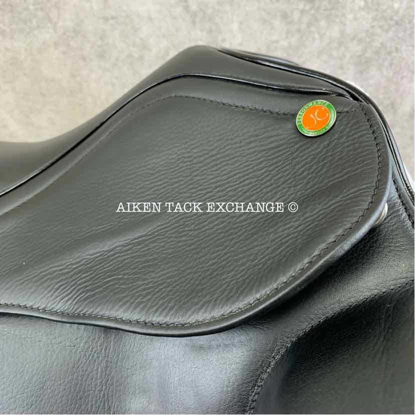 2022 JC Performance Line P2 Monoflap Dressage Saddle, 18" Seat, Wide Tree, Wool Flocked Pony Panels