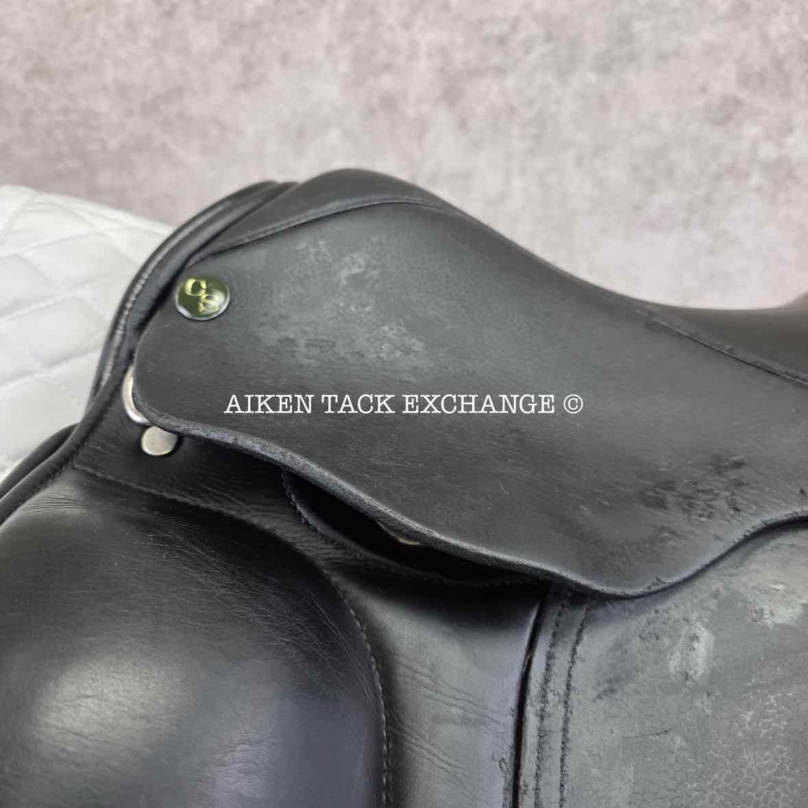 Cardanel Olympik MK2 Dressage Saddle, 17" Seat - Short Flap, Medium Narrow Tree, Wool Flocked Panels
