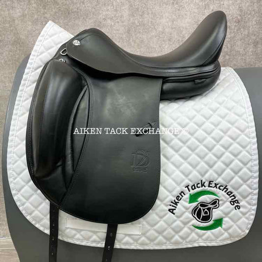 2022 Prestige X-D2 K Zero Dressage Saddle, 17" Seat, Medium Tree, Wool Flocked Pony Panels with Shoulder Relief
