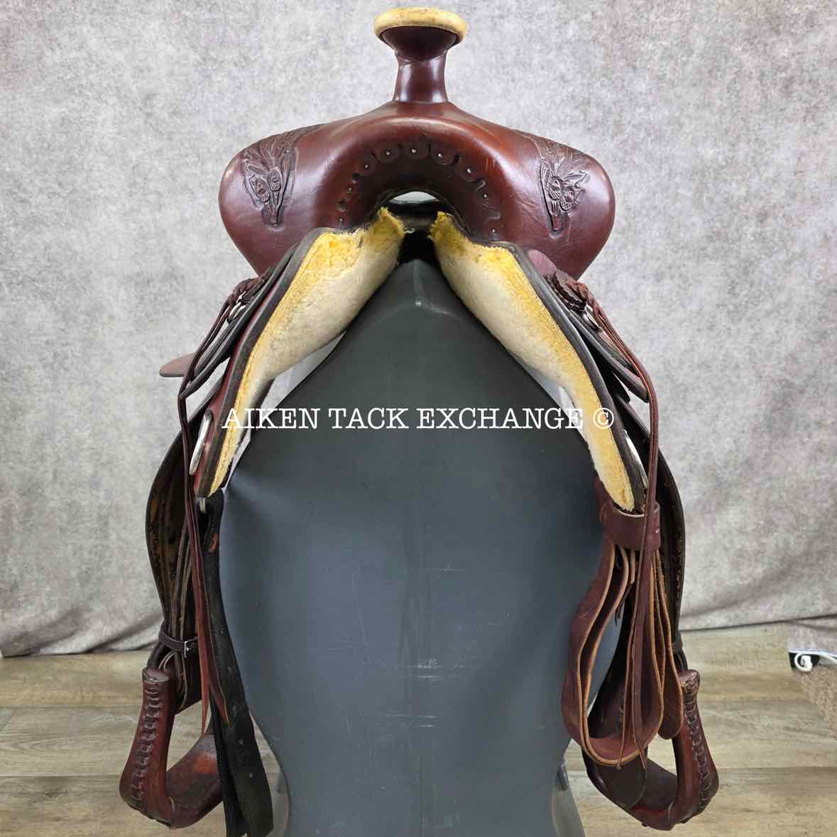 1997 Circle Y 2175 All-Around Western Saddle, 17" Seat, Regular Tree - Semi QH Bars