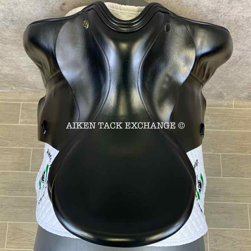 **SOLD** 2008 Trilogy Verago Elite Dressage Saddle, 18" Seat, Wide Tree, Wool Flocked Panels