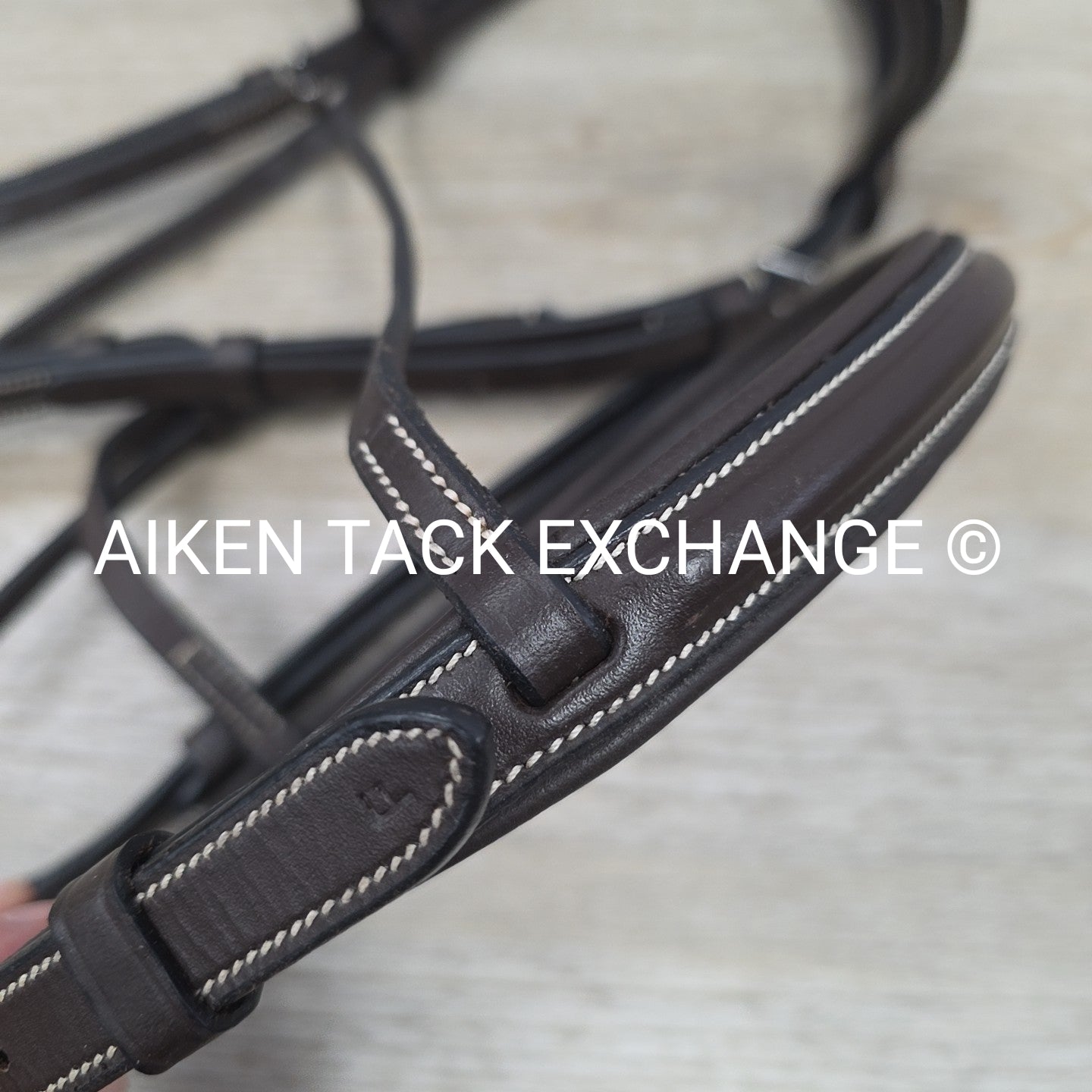 Pinnacle Padded Plain Raised Bridle with Laced Reins, Brown, Size Full